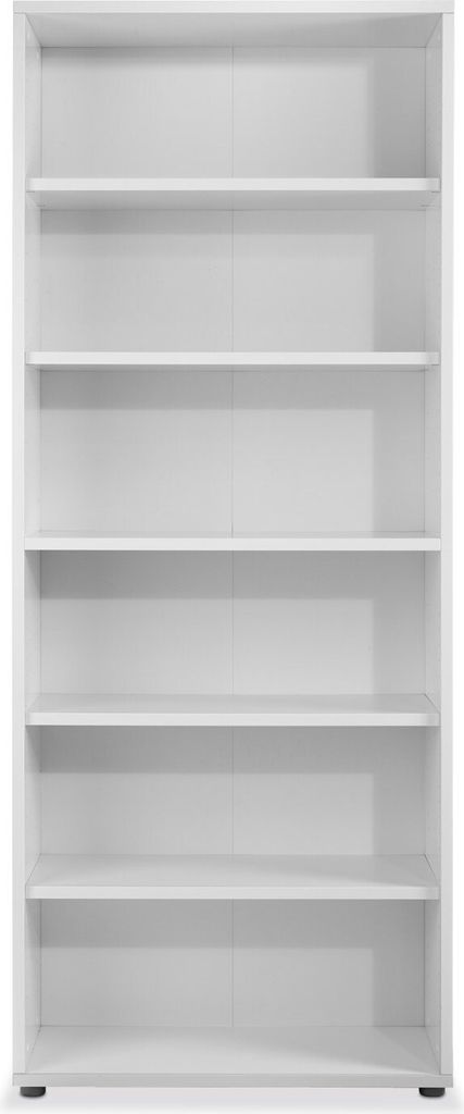Knihovna - bílá - 89 x 221 cm - se 6 přihrádkami Obrázek produktu 
