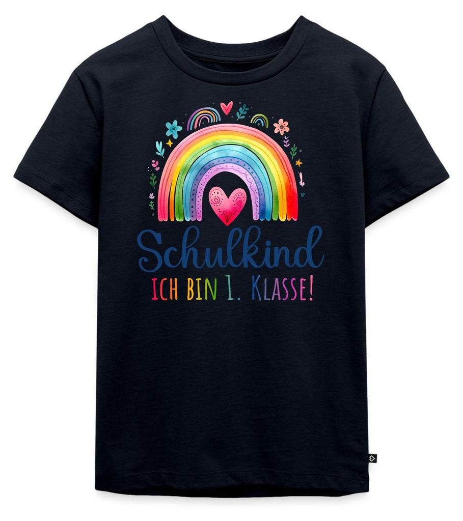 Spreadshirt Schulkind 2026 Einschulung Regenbogen Kinder Produktbild 
