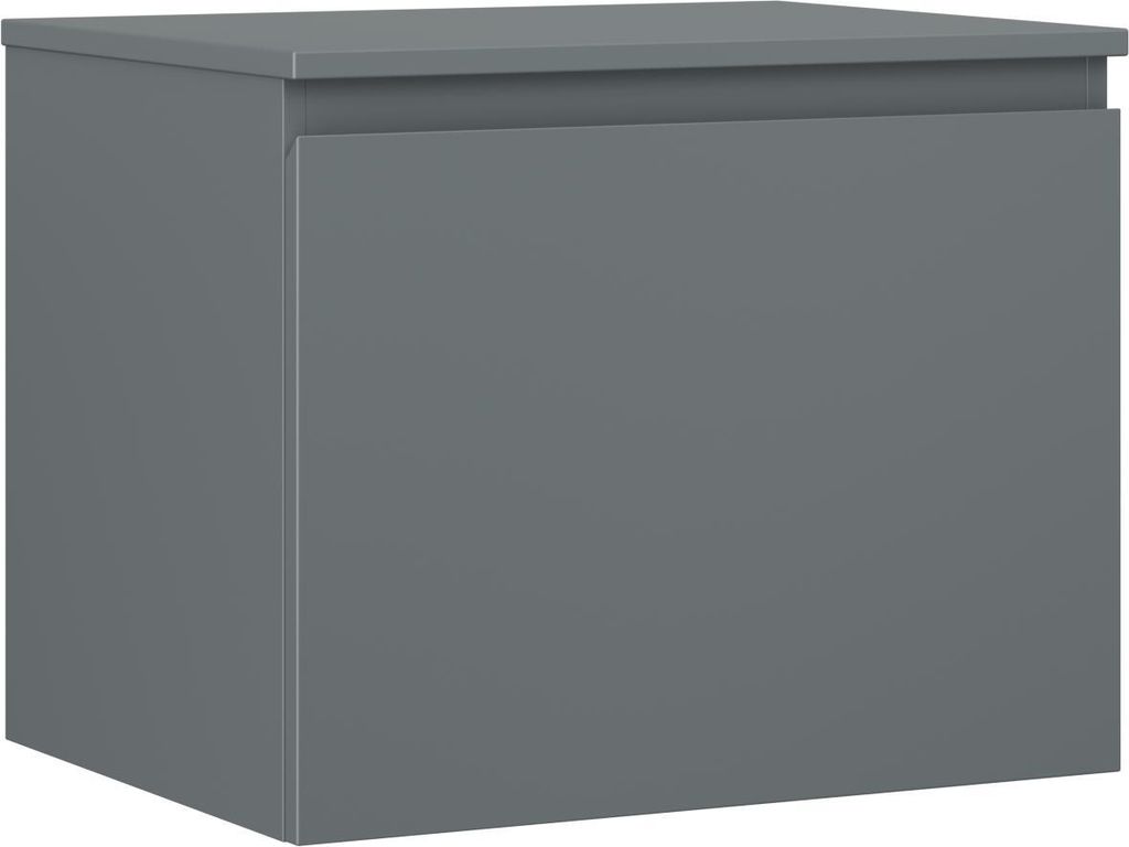Mexen Orio Badezimmerschrank unter Waschbecken 60 cm mit Platte, 1 Schublade, matt Graphit - 91A10-06047-1-BFC66