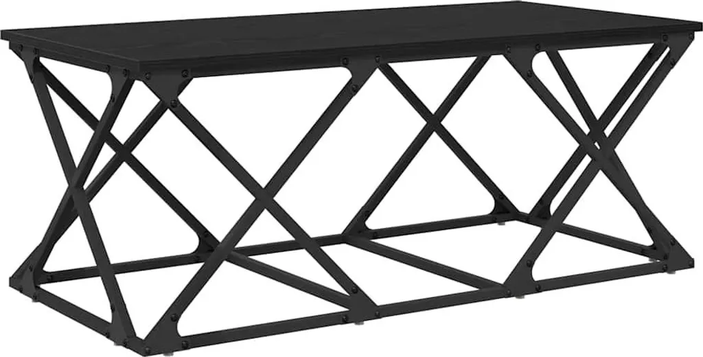 Tavolino Design Rovere Nero 100x49x40 cm - Materiale Innovativo