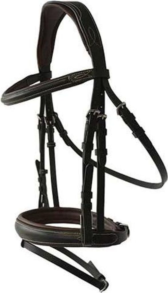 Lexhis Porto Smooth Reins Trense Schwarz Cob Schwarz Cob