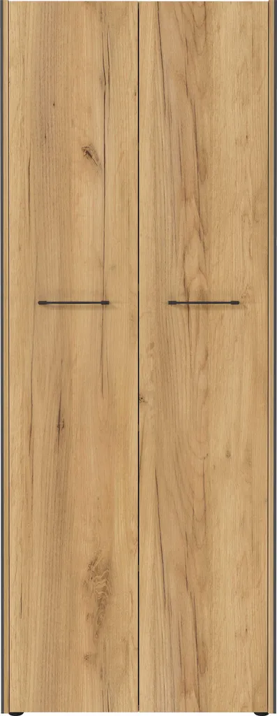 Armoire Robert 196 cm anthracite et chêne avec portes verrouillables - 6