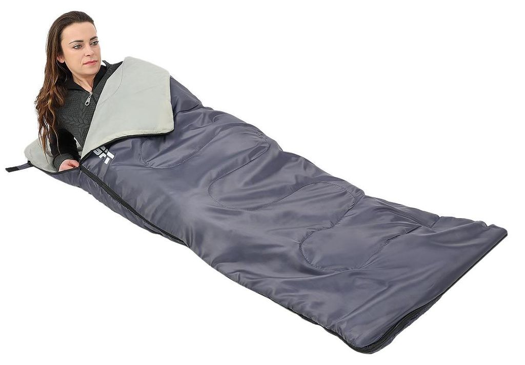 WANDERSCHLAFSACK LIGHT 200 x 70 cm GRAU ENERO CAMP Produktbild 