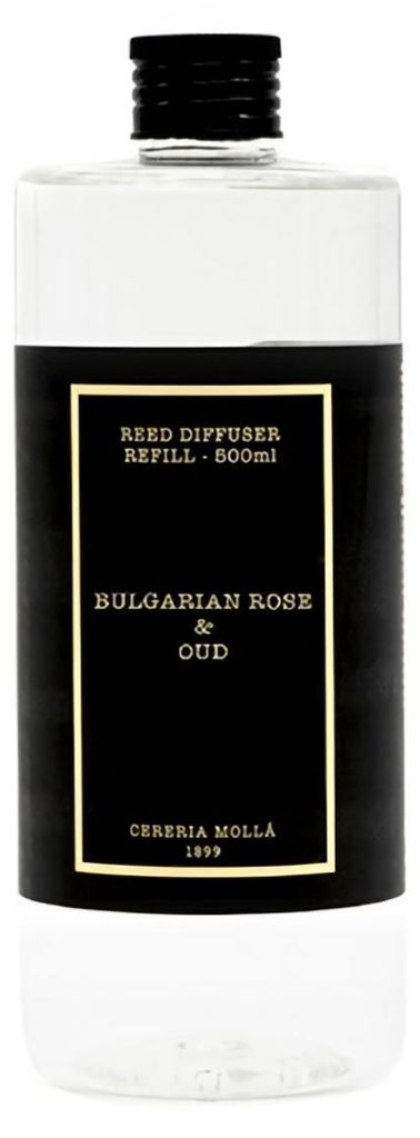 Cereria Molla – Nachfüllpackung für Diffuser, 500 ml, Duft: Bulgarische Rose & Oud