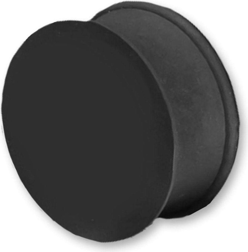 viva-adorno 1 Stück 16mm Silikon Plug Ohr Piercing Flesh Tunnel Silikon Plug in verschiedenen Farben Größe 6 - 20mm Z29 Schwarz