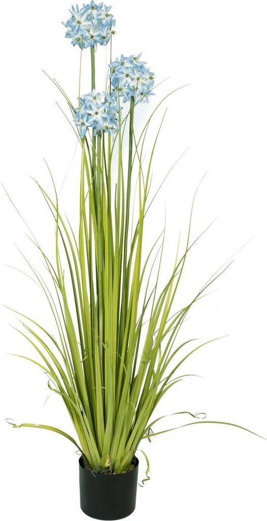 EUROPALMS Alliumgras, Kunstpflanze, blau, 120 cm (82600168)
