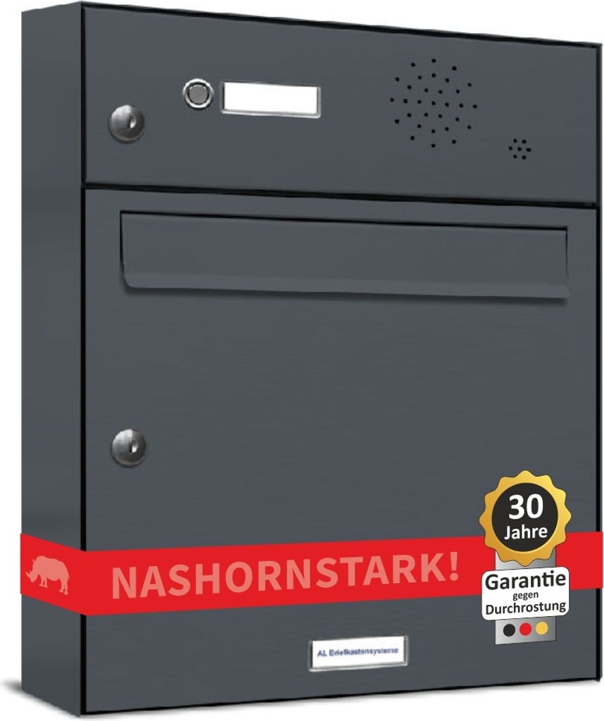 1er Briefkasten Anlage Aufputz - Wandmontage RAL 7016 Produktbild 