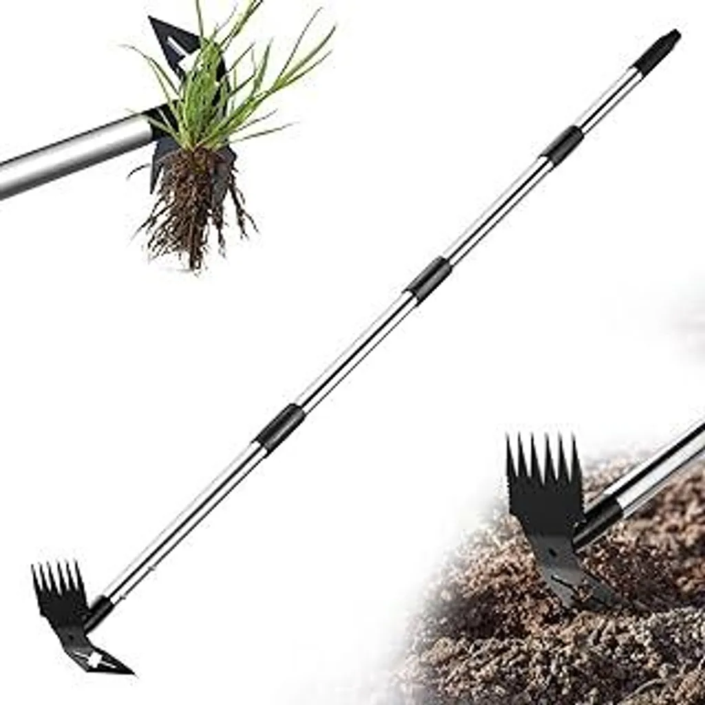 Zappa e Rastrello 2 in 1 per Diserbo | Lunghezza 150 cm Acciaio Rinforzato