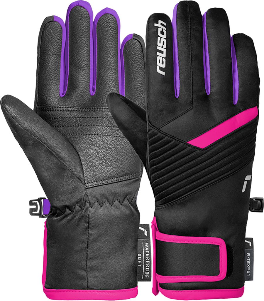 Reusch Fingerhandschuhe Dan R-TEX XT Junior mit wasserdichter, atmungsaktiver Funktion 7720 black/pink glo 6