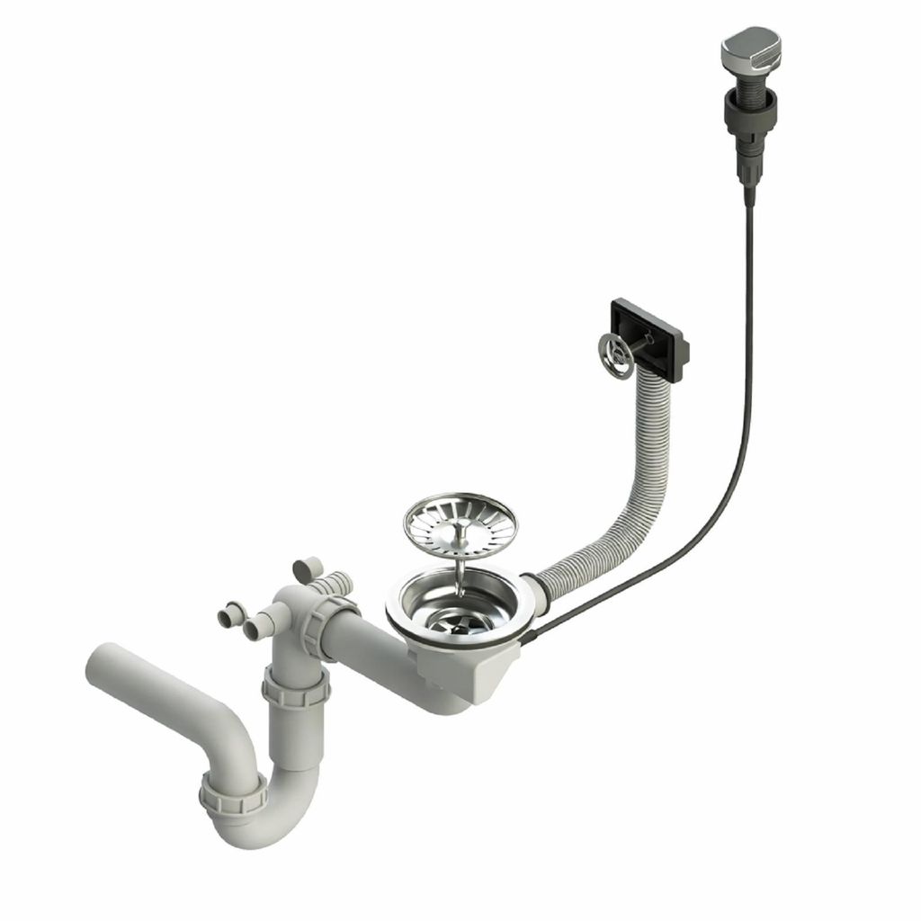 QLS Sifone automatico 3 1/2 pollici scarico per lavello Immagine del prodotto 