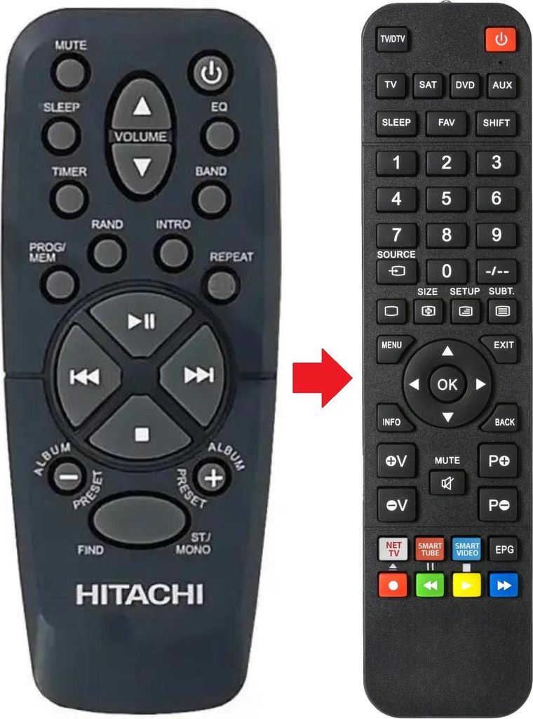 Fernbedienung geeignet für HITACHI CX-69 | CX69