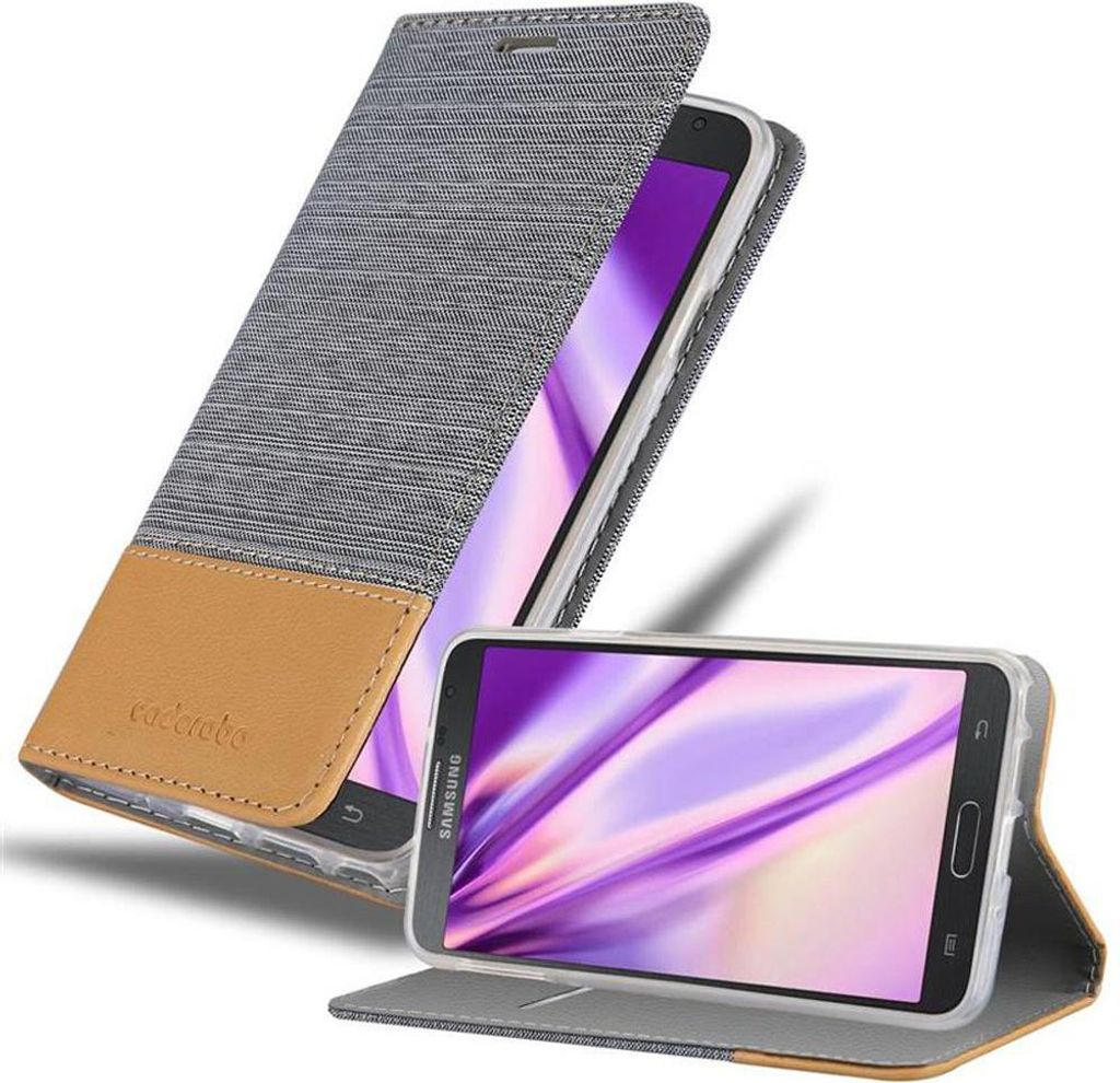 Cadorabo Hülle für Samsung Galaxy NOTE 3 NEO Schutzhülle in Grau Handy Hülle Etui Book Case Cover