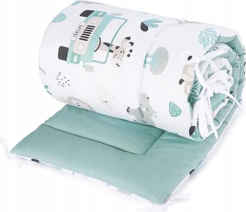 Bettumrandung für Babybett 30x180 cm Baumwolle weich Produktbild 