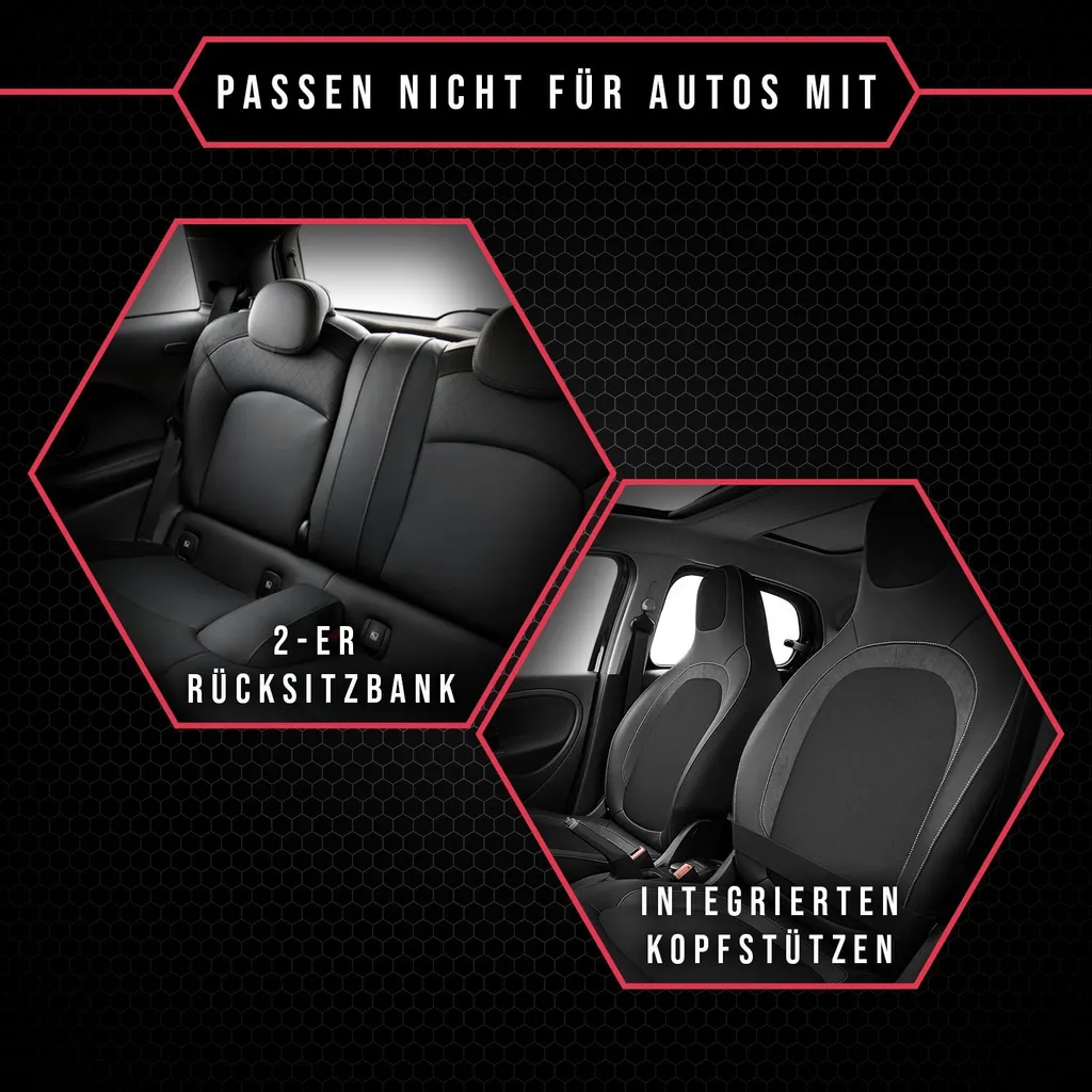 Set Coprisedili Auto Hyundai i10 Nero | Miglior Rapporto Qualità-Prezzo - 8