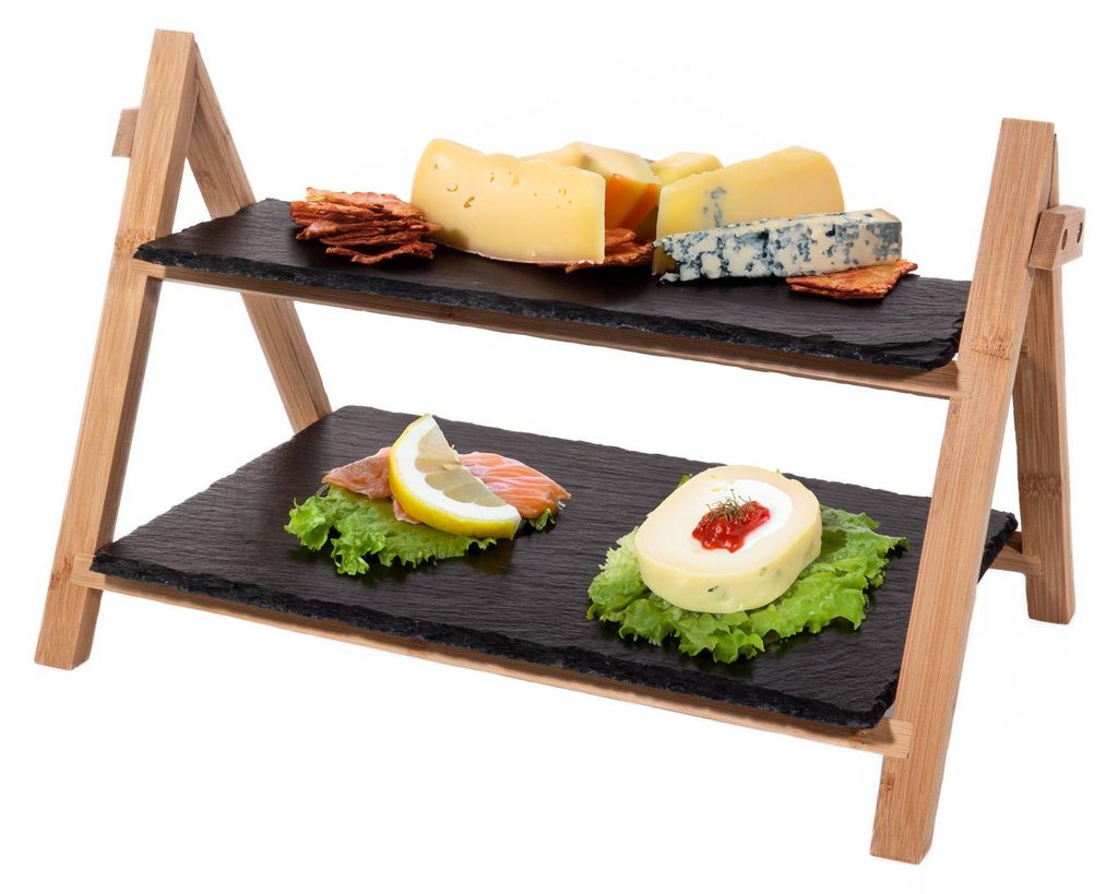 Kesper Etagere 2stöckig Platten Schiefer 45x6x31cm, Produktbild 