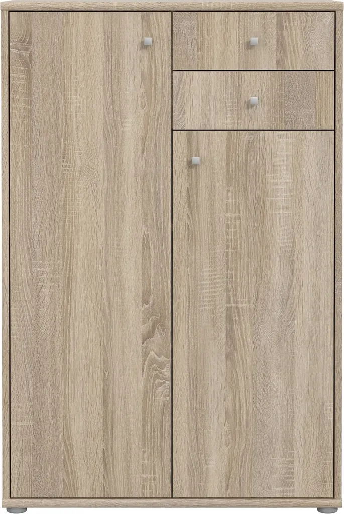 Petit buffet haut gain de place TEMPRA 2 chêne Sonoma pour chambre