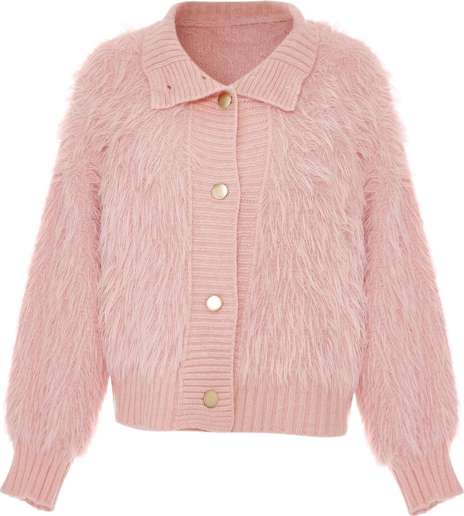 POOMI damen strickjacke - pink, M