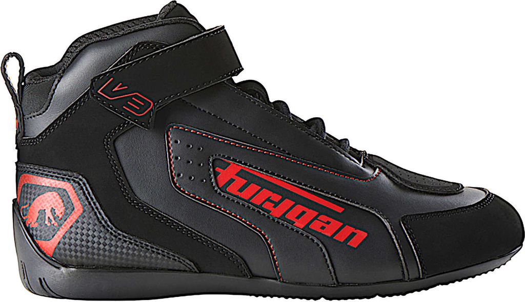 Furygan V3 Motorradschuhe, schwarz/rot, 38