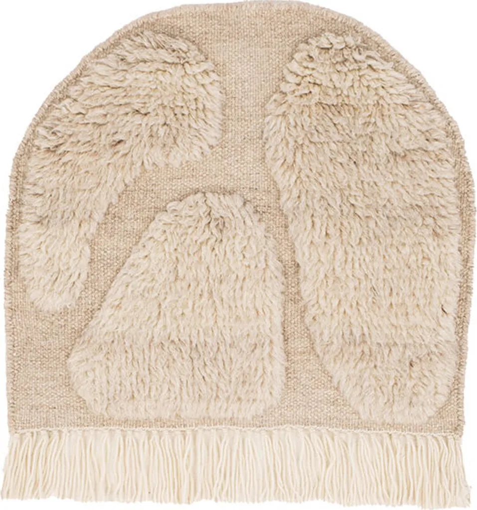 Arazzo Moderno Jakobsö in Lana | Stile Scandinavo Bianco Sporco