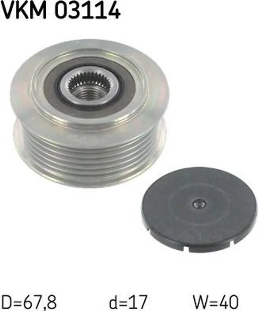 SKF VKM 03114 Roue Libre Alternateur OE 021903119H pour Volvo et VW T4