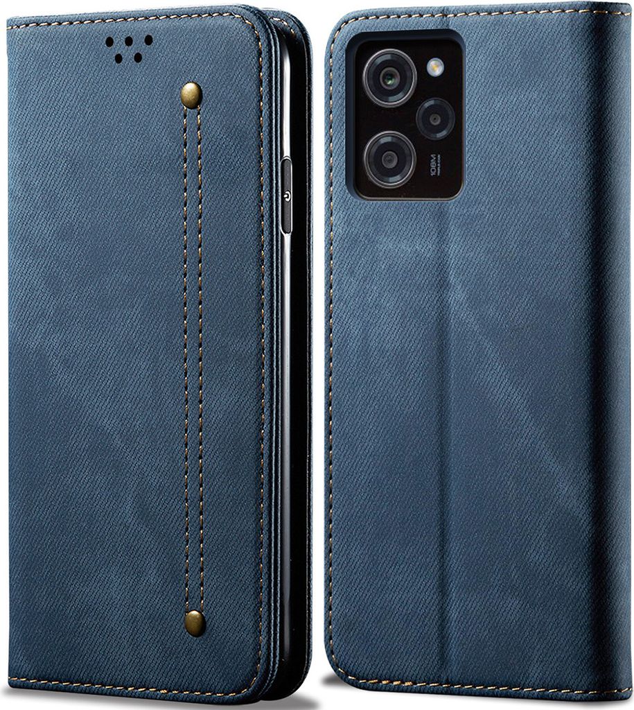 Xiaomi Poco X5 Pro Hülle, Leder Brieftasche Flip Bookstyle Schutzhülle mit Standfunktion für Xiaomi Poco X5 Pro / Redmi Note 12 Pro Speed Blau