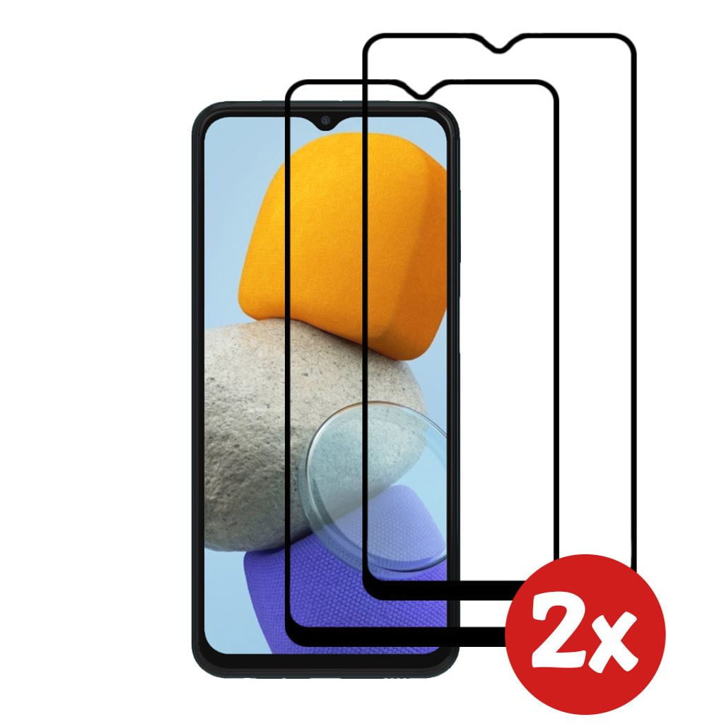 Displayschutzfolie passend für Samsung Galaxy M23 / M23 5G - Full Cover Tempered Glass mit rundem Rand - Tempered Glass mit abgerundeten Ecken - 2...