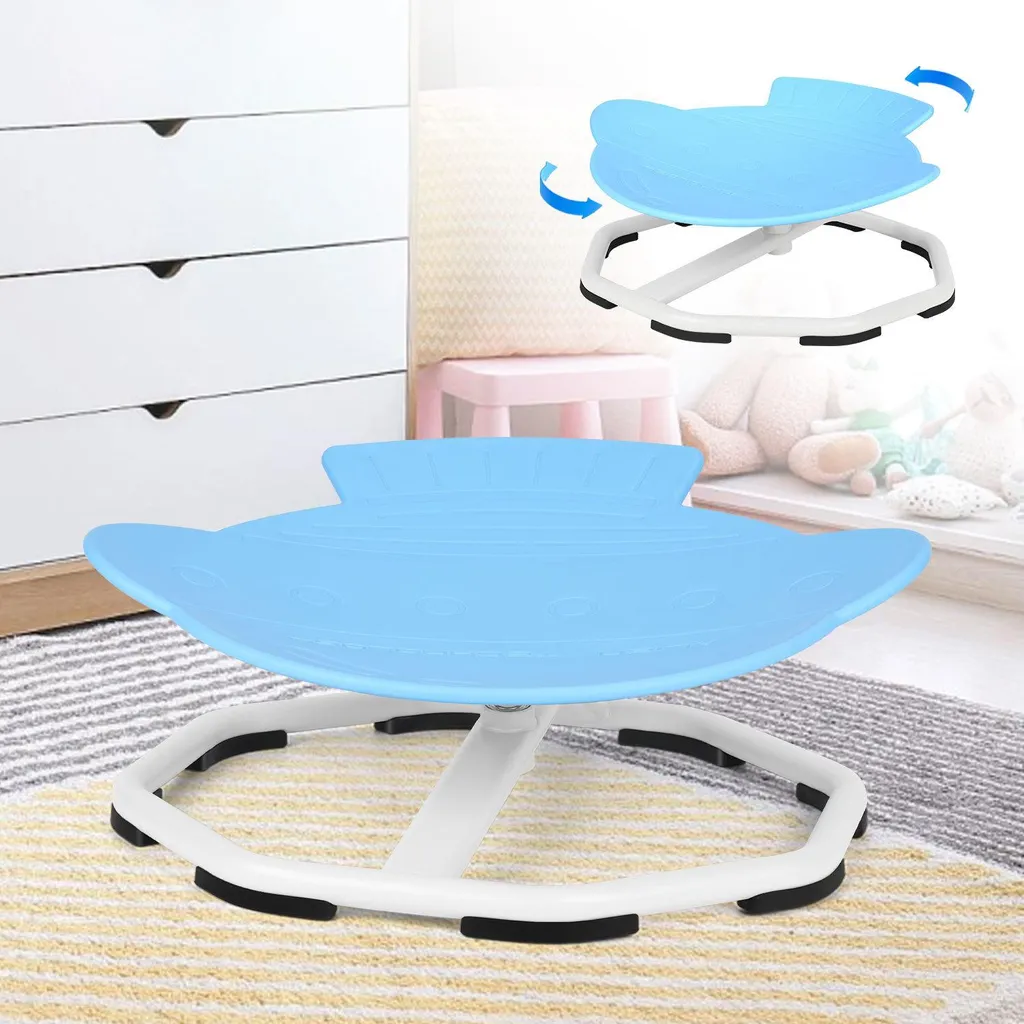Carrousel de Coordination Corporelle et Chaise Sensorielle Enfant Bleue