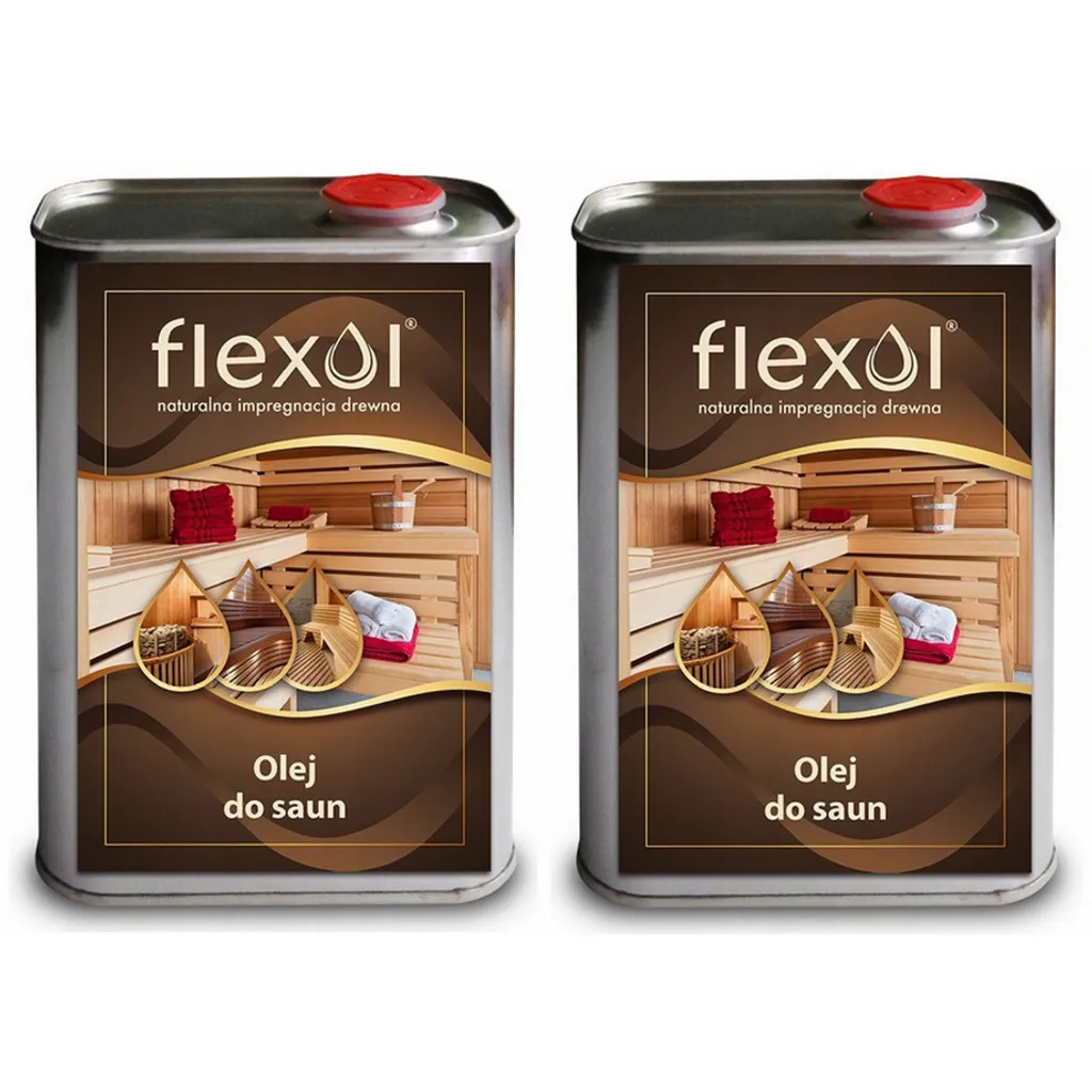 Kit Rinnovo Sauna FLEXOL | Olio Protettivo 1+1 Litro per Legno Vivo