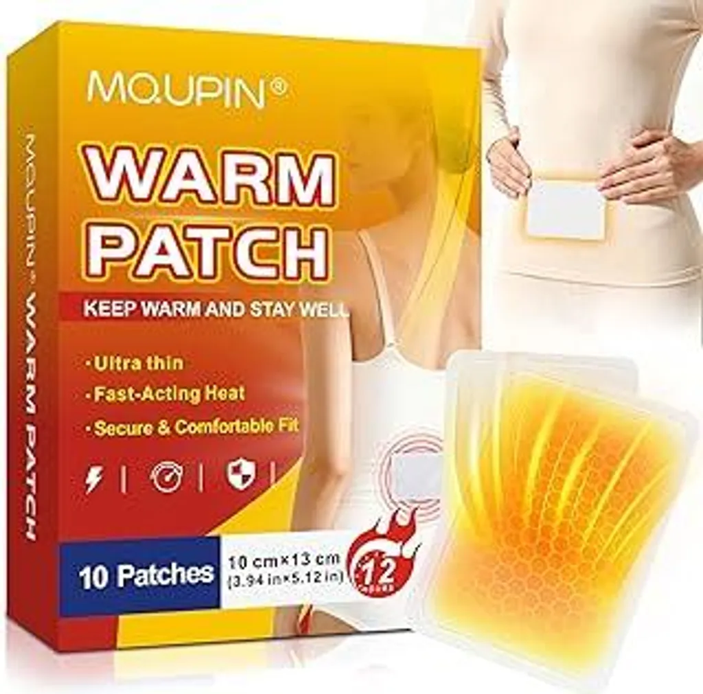 MQUPIN 10 Patch Termiche - Calore Naturale per Dolori Mestruali e Schiena