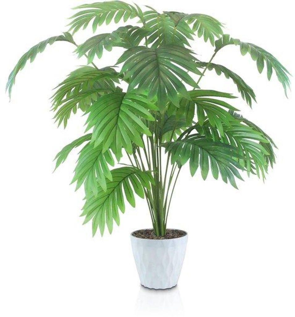 Moderne Dekorationspflanze Palm Gartenzier, 80cm Höhe, 24 Blätter, stilvolles Wohnzimmer, Balkon, Sitzzimmer und Partyausstattung.
