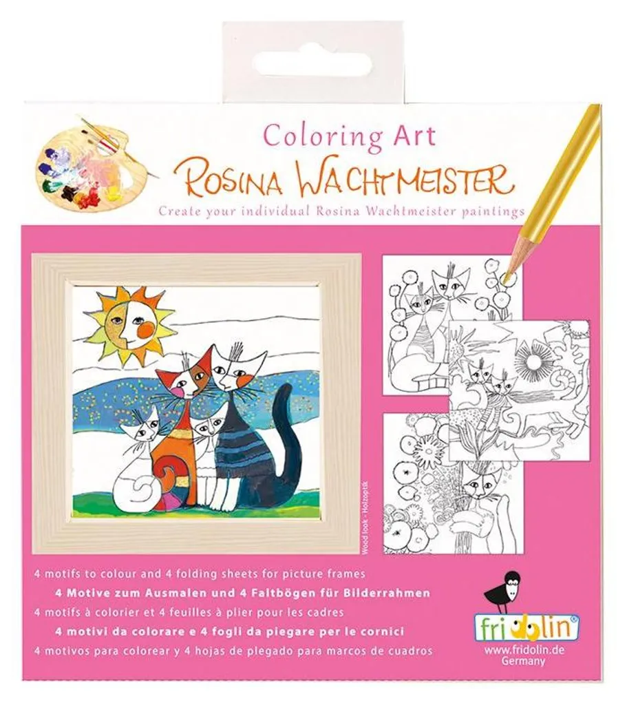 Coloriage chats Rosina W papier épais feutres et crayons art