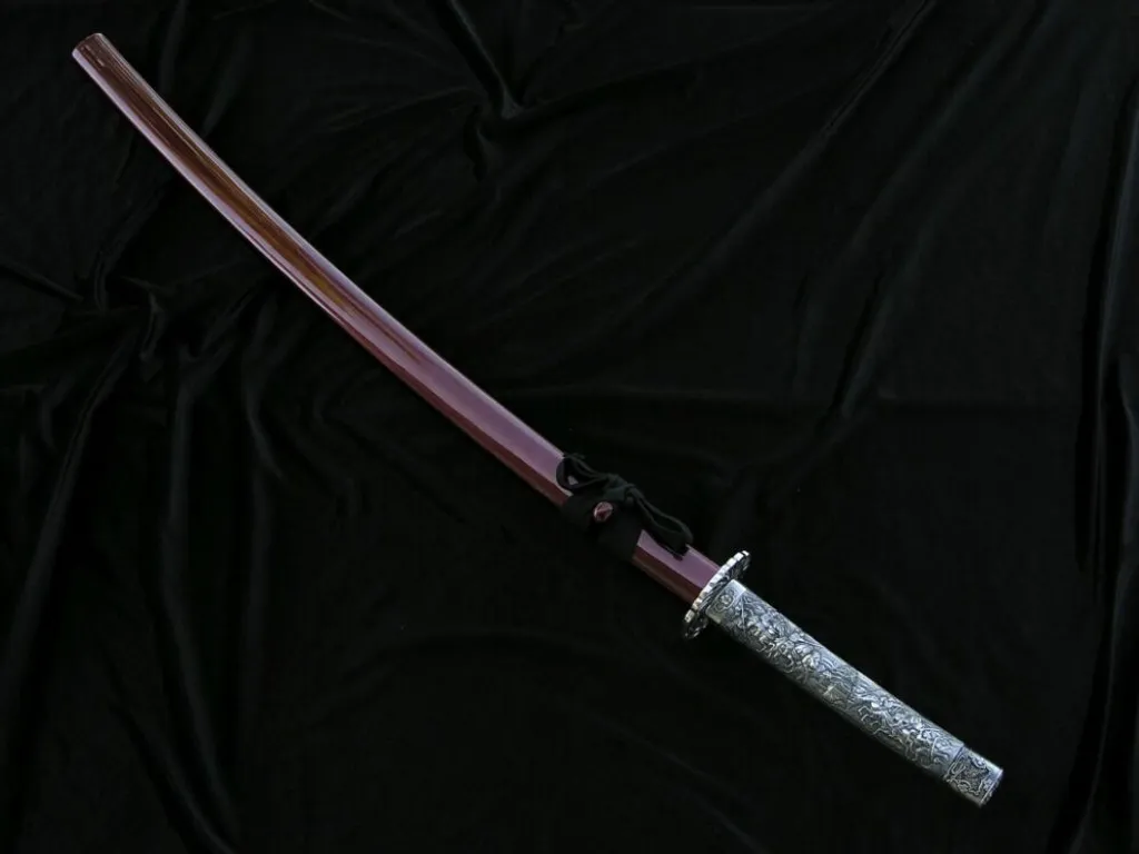 Katana de samouraï pour initiation au combat ninja avec garde fixe