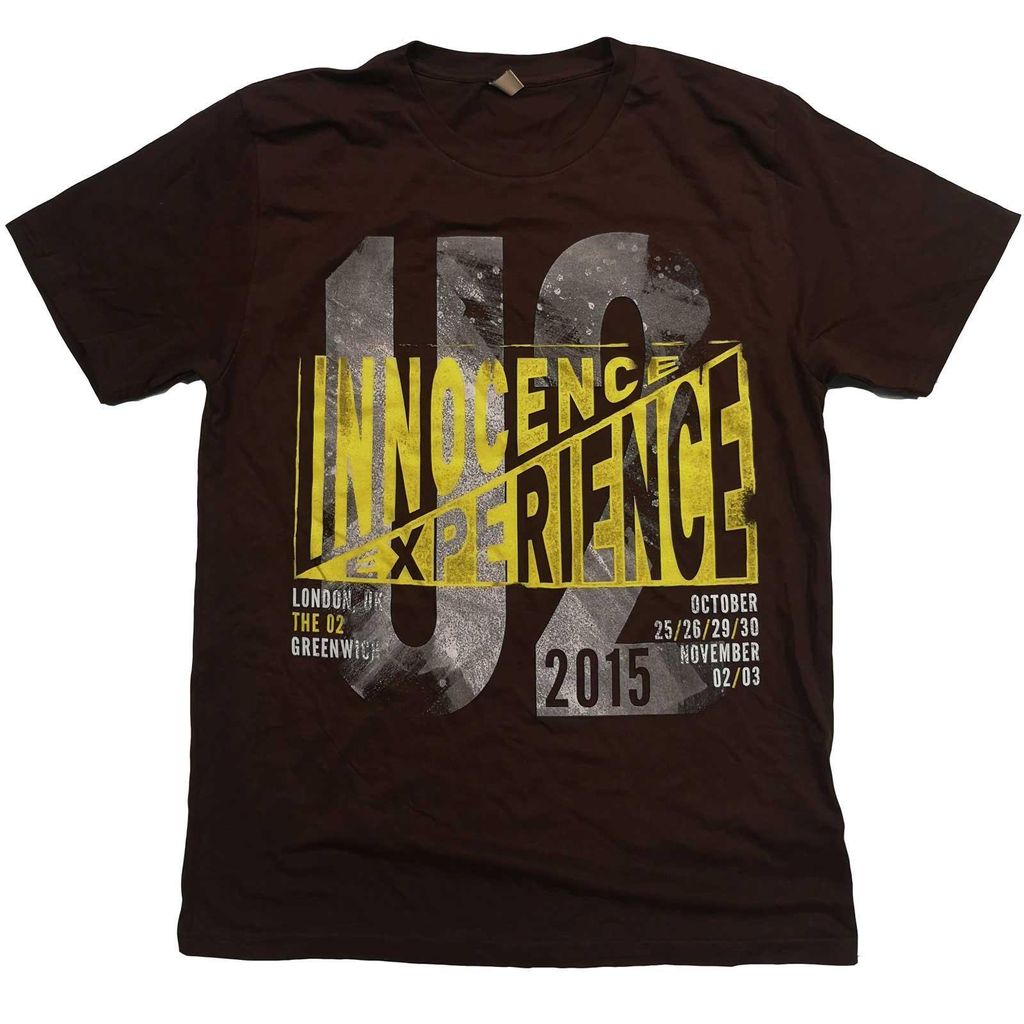 U2 - "I+E London Event 2015" T-Shirt für Herren/Damen Uni RO4554 (L) (Braun)