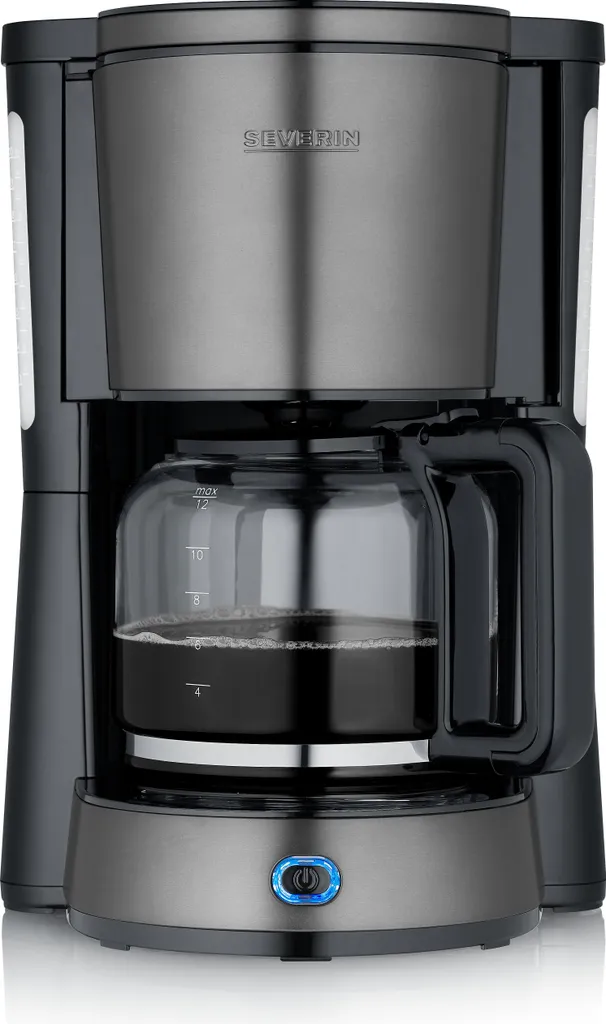 Severin KA 9340 Caffettiera per Tutta la Famiglia - Acciaio e Vetro 1,25L