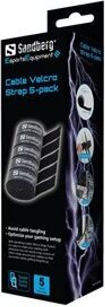 SANDBERG Cable Velcro Strap - Kabelverbindung - 1 m (Packung mit 5)