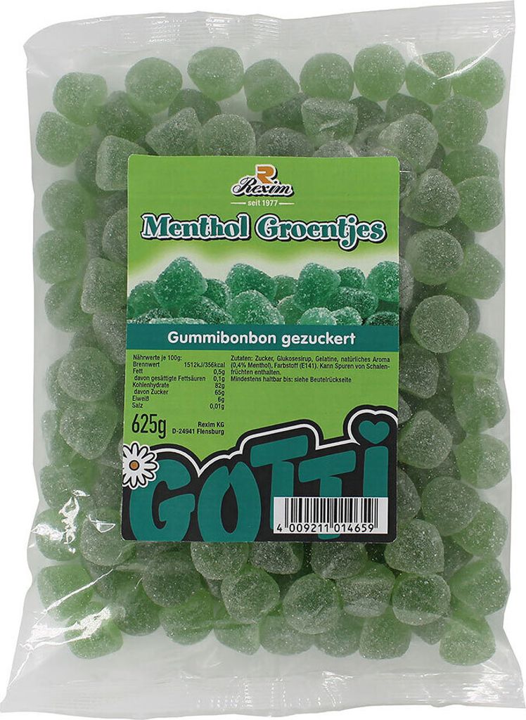 Rexim Menthol Groentjes 625g Produktbild 