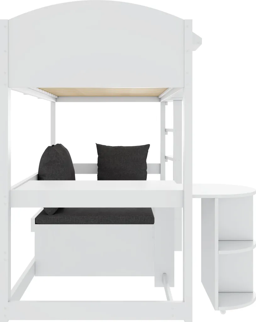 Lit combiné enfant 90x200 cm idéal pour petite chambre blanche - 13