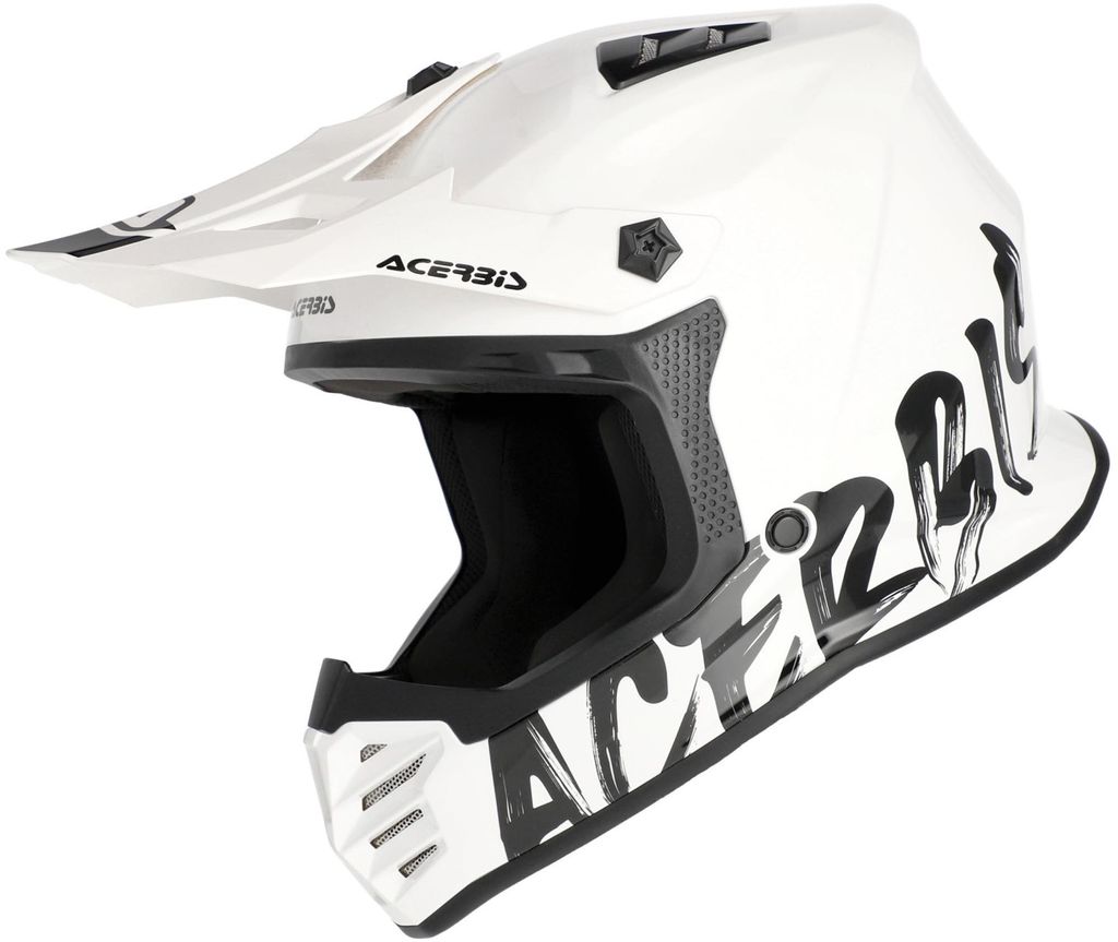 Acerbis Profile White Jugend Motocross Helm, weiß, Y/L (51/52)