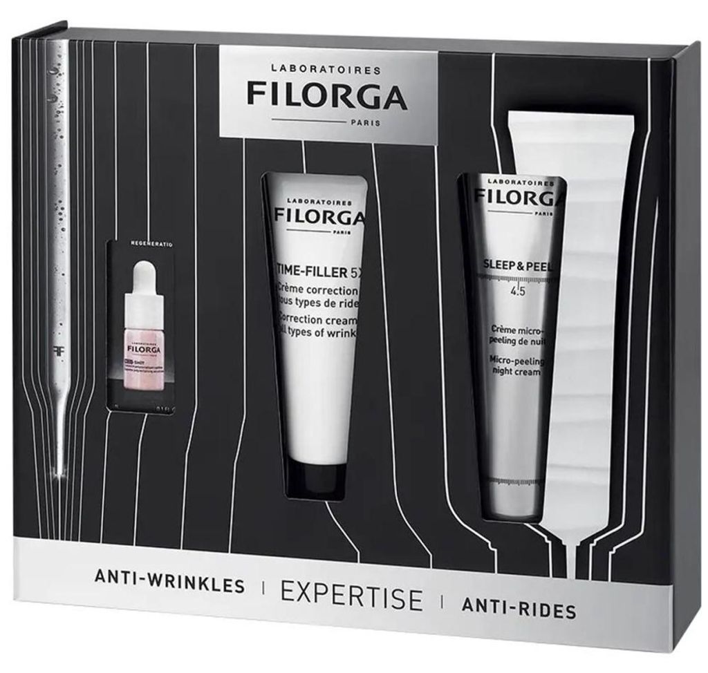 Filorga - Anti-Falten Expertise Set Time-Filler – Nachtcreme 40 ml + Creme 30 ml + Konzentrat 3 ml