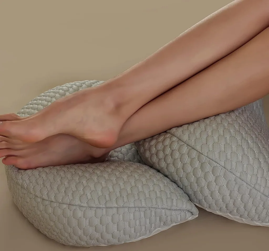Coussin de Grossesse Forme H Réglable, Oreiller Confort Total Rose Doux - 6