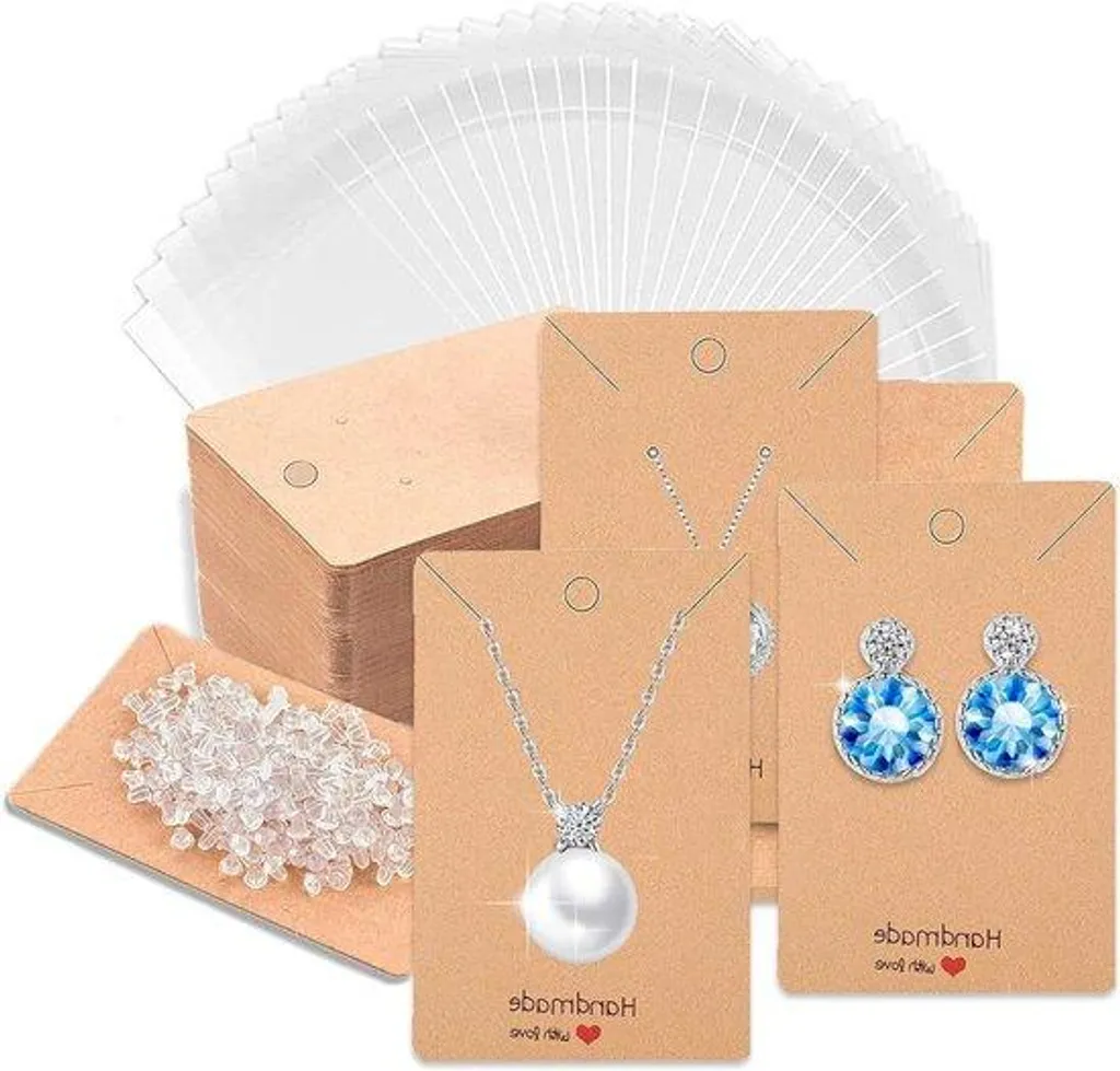 Cartes porte bijoux kraft pour éviter de perdre vos boucles d'oreilles