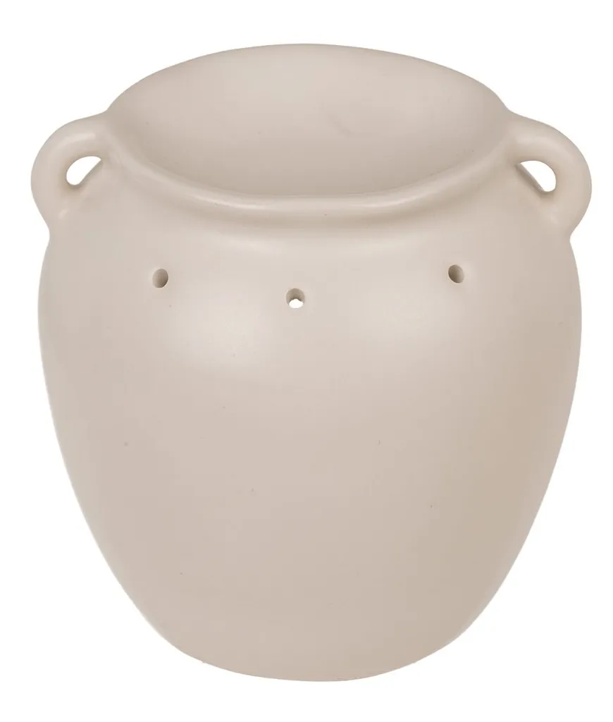 Brûle-parfum diffuseur d'huiles essentielles vase décoratif blanc - 5