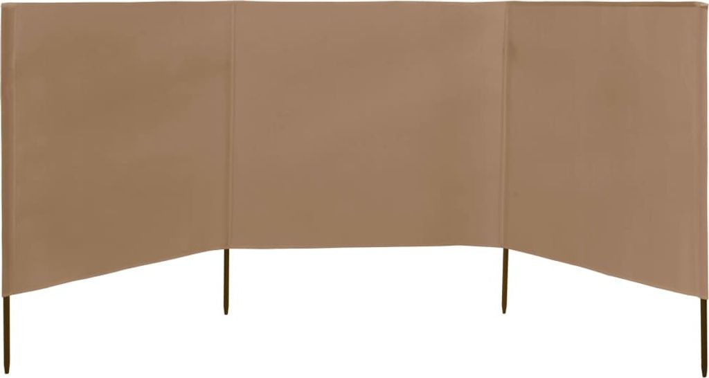 vidaXL Tissu brise-vent en 3 parties 400 x 120 cm Taupe Image du produit 