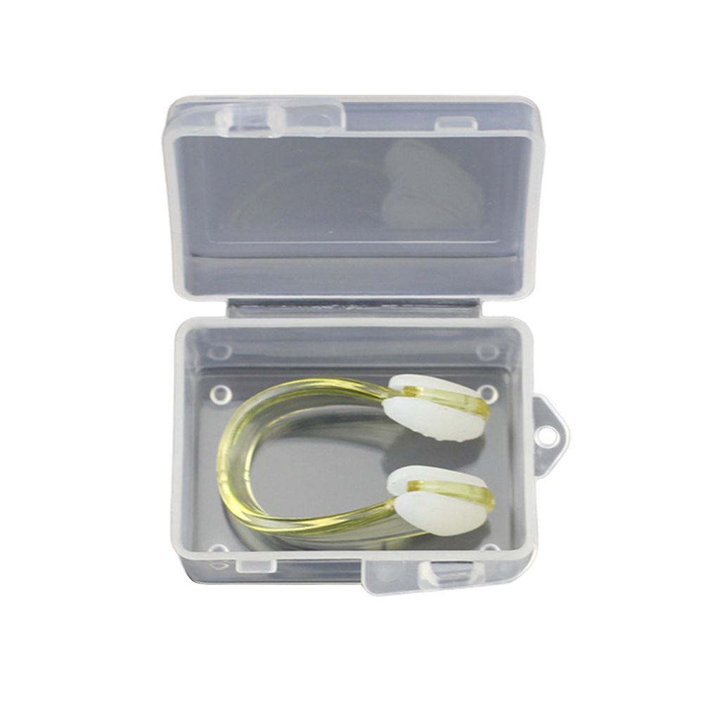 Nasenklammer zum Schwimmen, rutschfest, wasserdicht, mit Aufbewahrungsbox, Anti-Erstickungsschutz, Silikon, für Kinder und Erwachsene