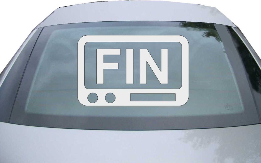 Indigos UG - Aufkleber Heckscheibe & Motorklappe DE2518 - silber - 600x381 mm - Finnland FIN - Auto Scheiben Fenster Heckklappe Tuning Racing JDM -...