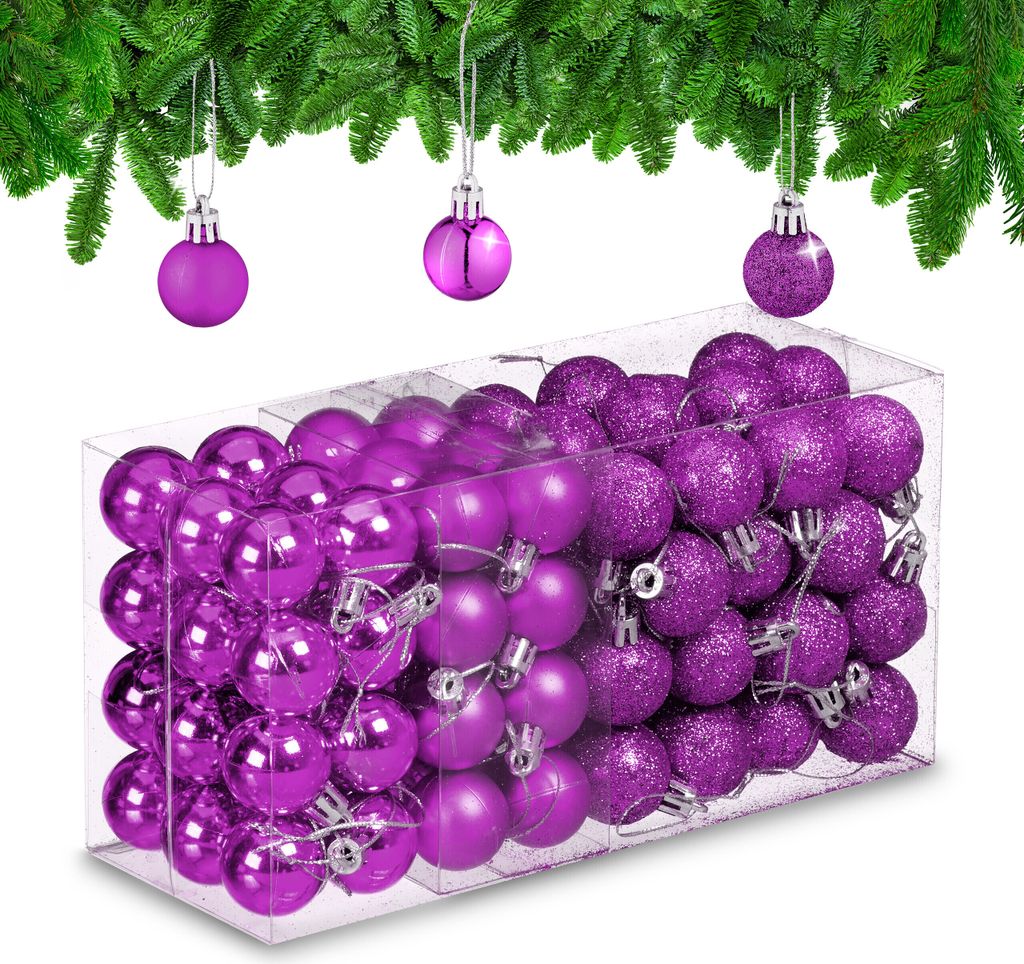 relaxdays Weihnachtskugeln im 96er Set