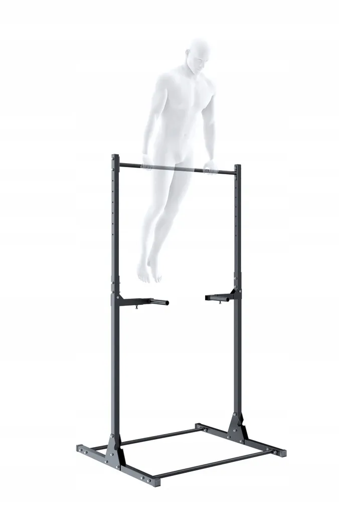 Barre de traction fixe et station de dips pour musculation complète à domicile