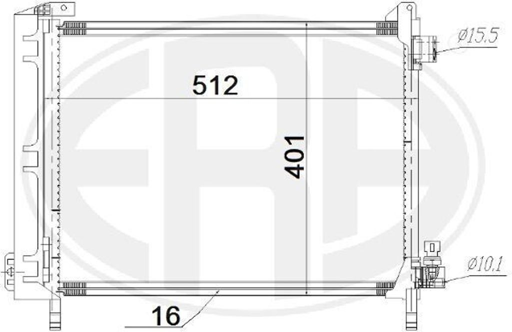 ERA 667201 Kondensator Klimaanlage Klimakondensator für Produktbild 
