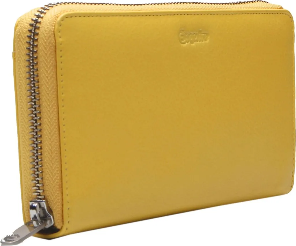 Esquire Pelle portafoglio Viktoria Zip Around Wallet Yellow giallo - 4