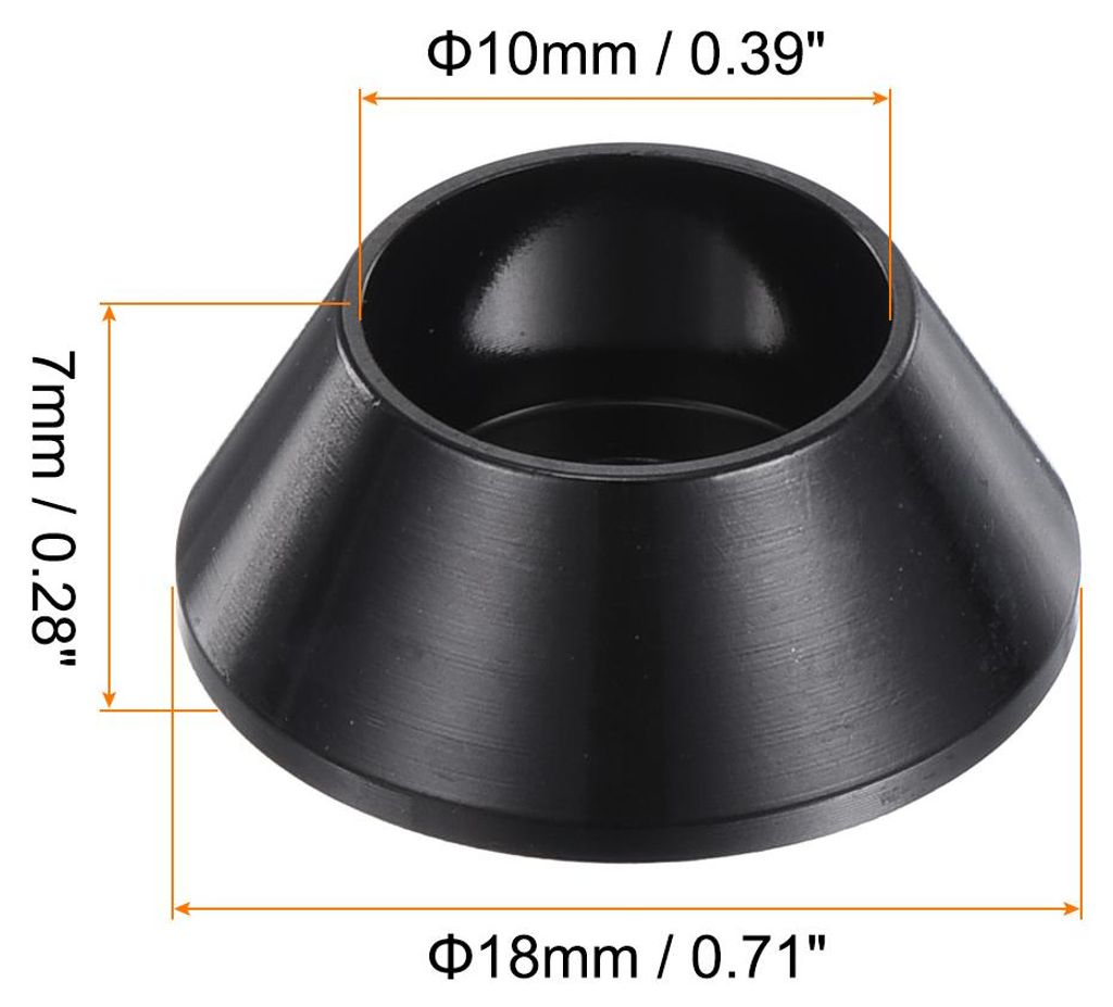 10er Set M6 Konusbecher-Unterlegscheiben, eloxierte Aluminium-Dichtungen Kegel Senkkopf-Unterlegscheiben fš¹r Schraube RC/FPV/PC/Drone/Mechanisch...